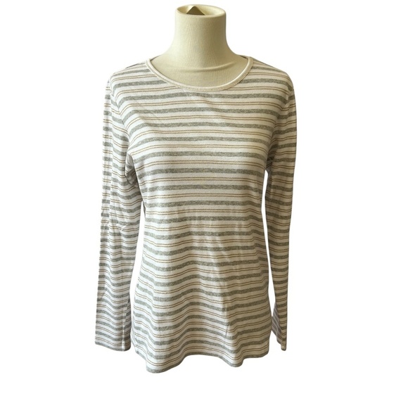 TOMMY BAHAMA TOP WOMENS S PULL ON STRIPES BEACHY COASTAL GRANDMA COTTON NYLON - Picture 1 of 11